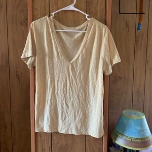 Yellow v-neck